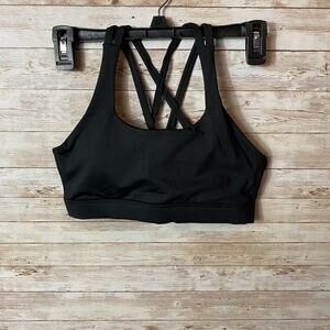 Women’s Crisscross Sports Bra Size Medium Black